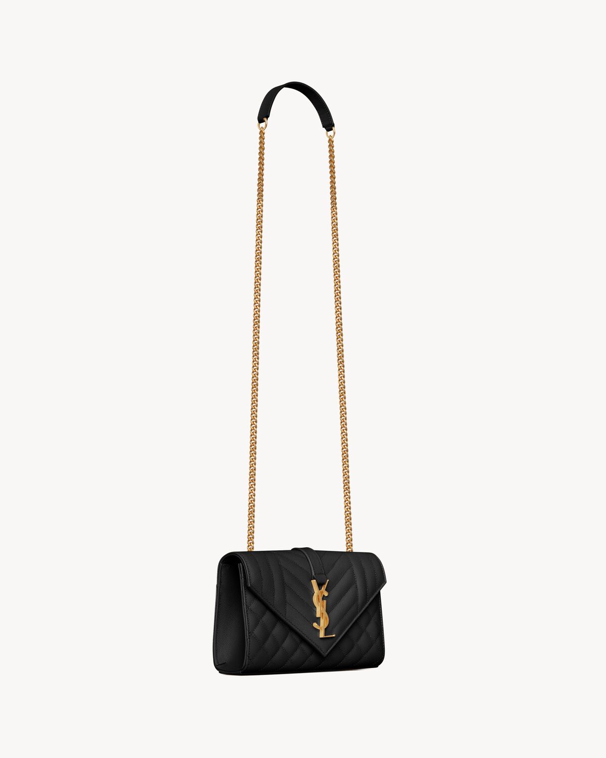 YSL Envelope Small in Quilted Grain De Poudre Embossed Leather - Image 2